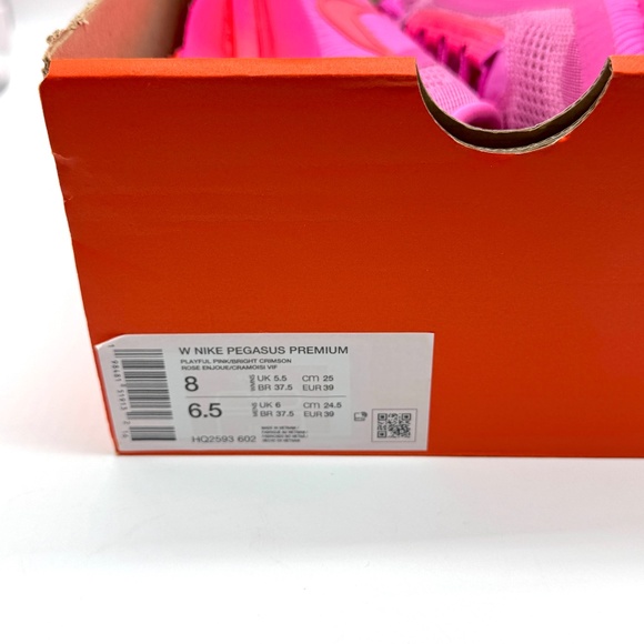 Nike Womens Pegasus Premium Playful Pink Shoes Sz 8 New Running HQ2593-602 - Picture 10 of 11